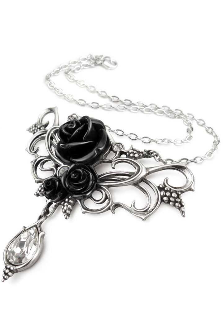 romantic gothic rose necklace