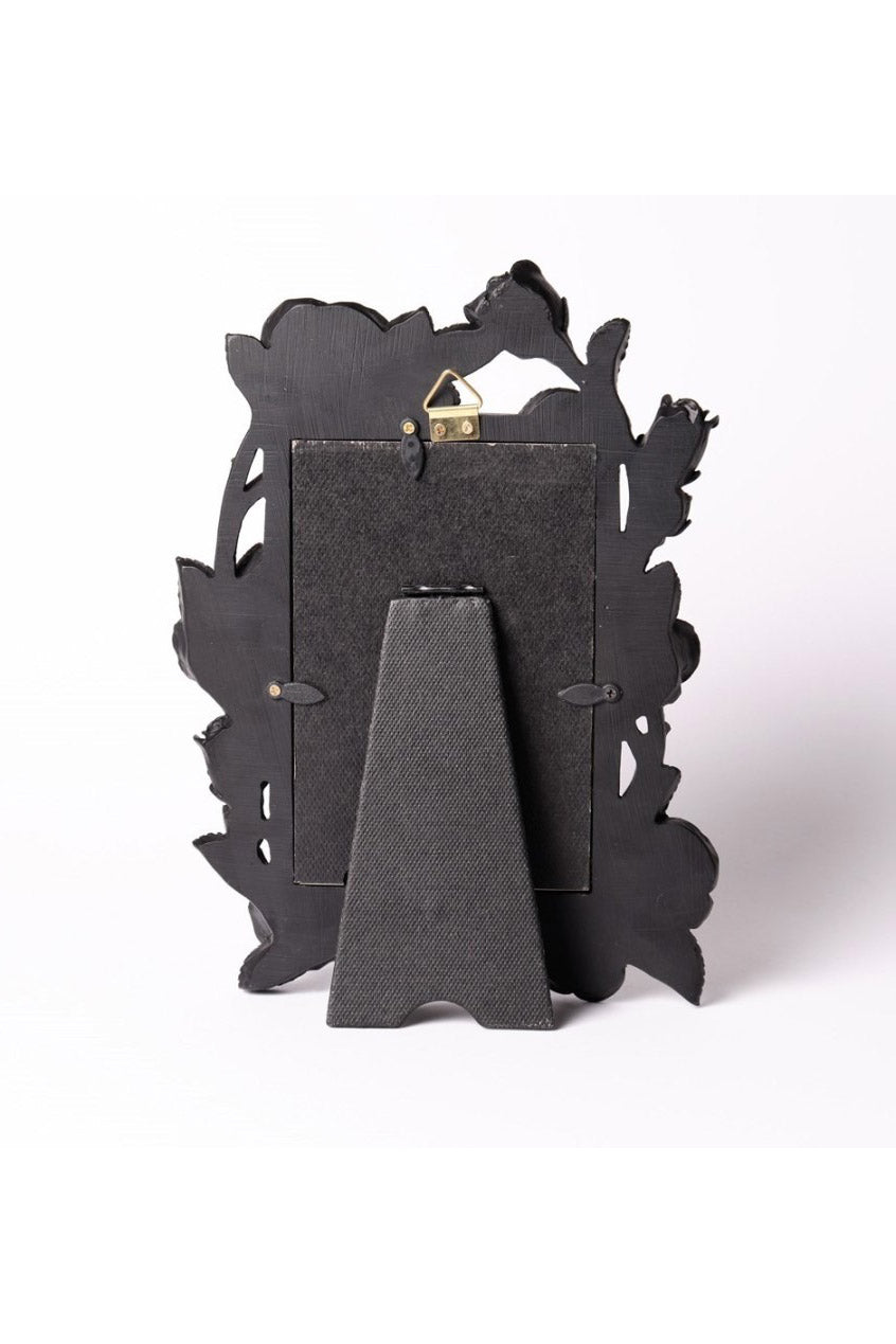 black rose photo frame