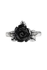 black rose gothic ring