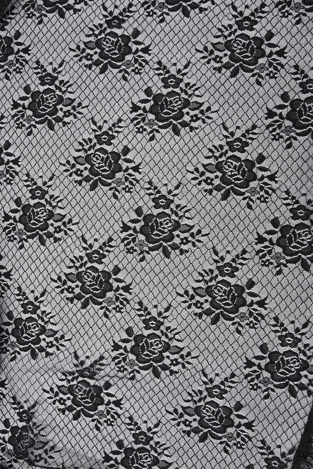 womens vampire goth shorts with ruffled mesh lace skirt with rose pattern