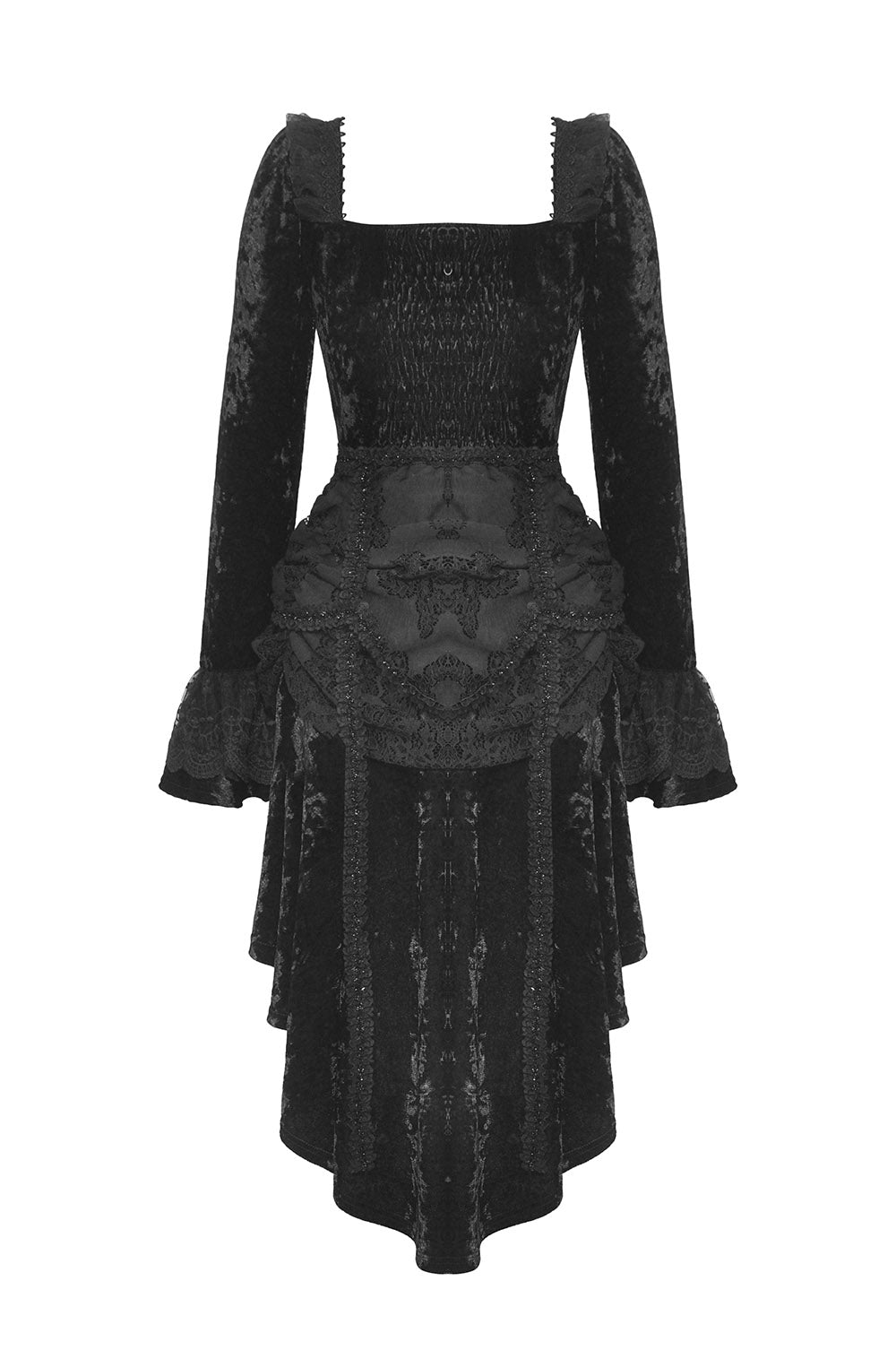 high low hem ruffled regency midi dress