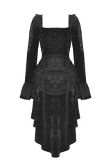 high low hem ruffled regency midi dress