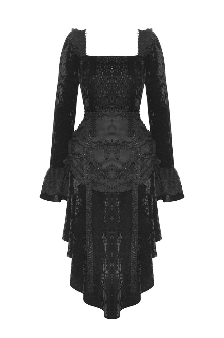 high low hem ruffled regency midi dress