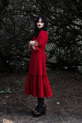 pleated mini dress with ruffled sleeves
