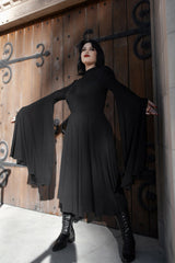 vintage inspired witchy plus size goth dress