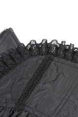 embroidered flocked lace vampire  romantic goth corset