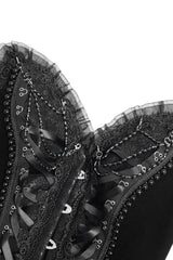 beaded sweetheart neckline womens gothic corset