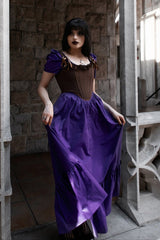 womens chocolate brown lace ruffle corset
