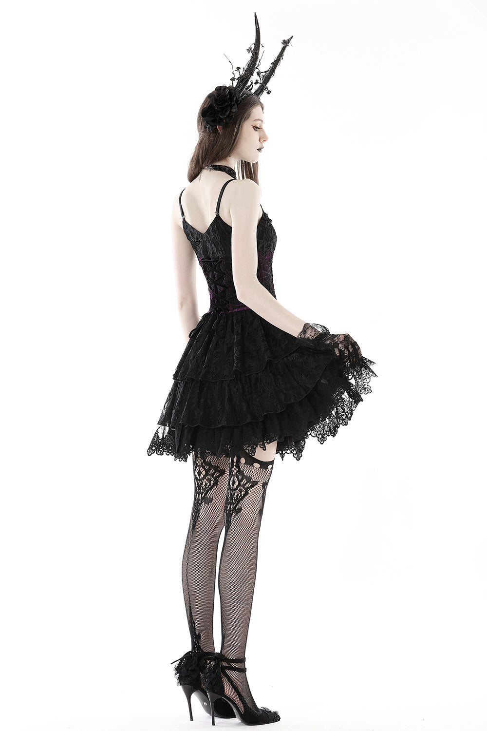 Layered Lace Gothic Corset Dress – VampireFreaks