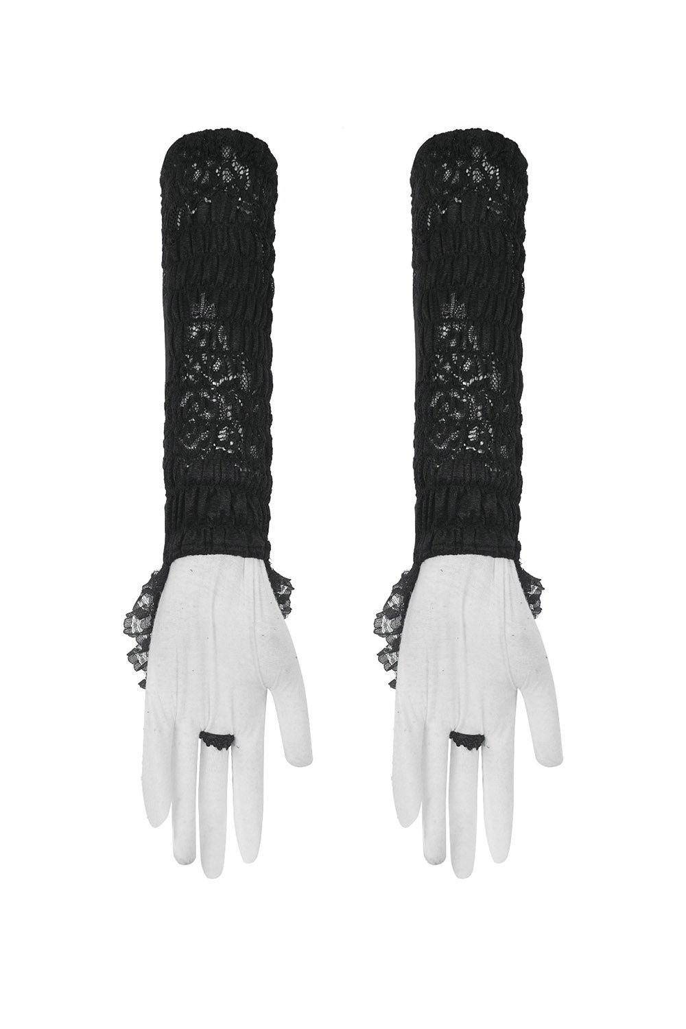 embroidered gothic gloves by dark in love