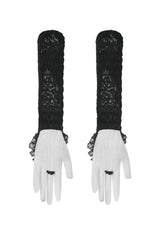 embroidered gothic gloves by dark in love