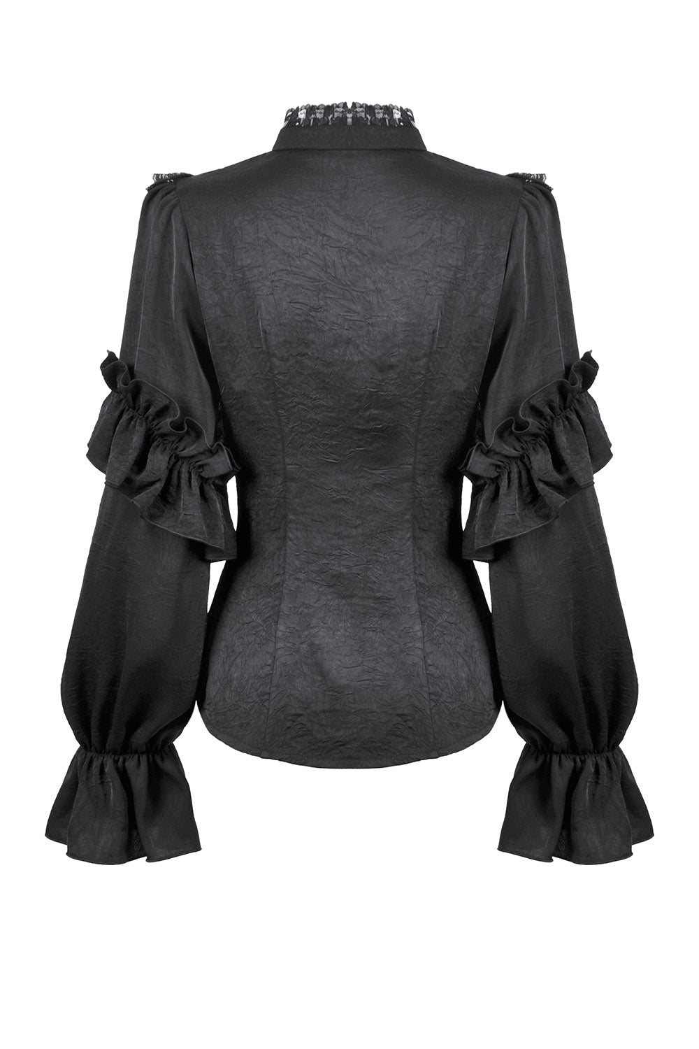 high collar long sleeve gothic blouse