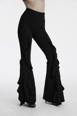 womens high waisted gothic flared pants