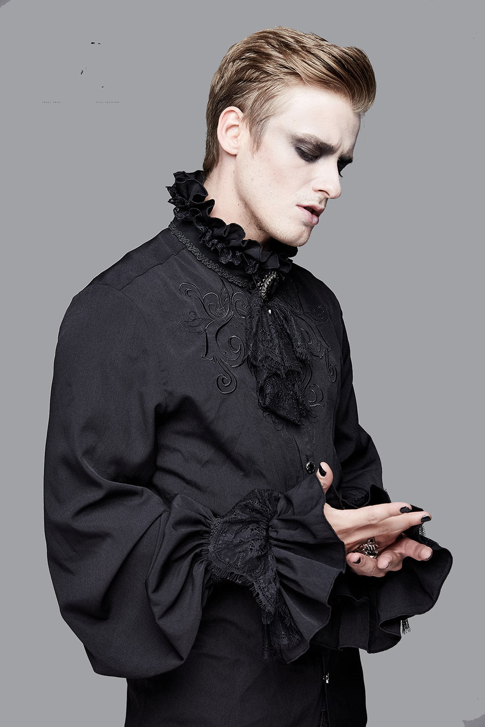 mens pirate goth shirt