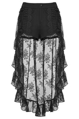 gothic shorts with attached skirt