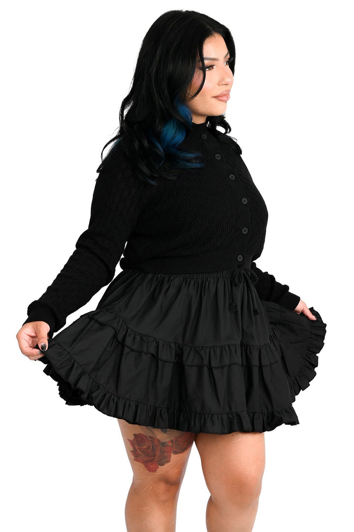 womens ruffle mini skirt