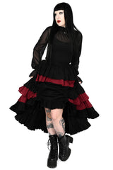 ruffled whimsical customizable skirt with tunneling 