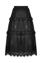 gothic long maxi lace skirt by dark in love