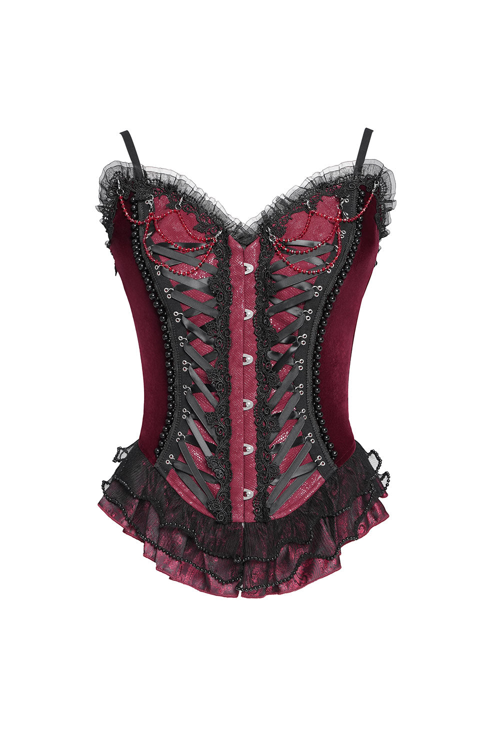 romantic goth lace-up top by devil fashion