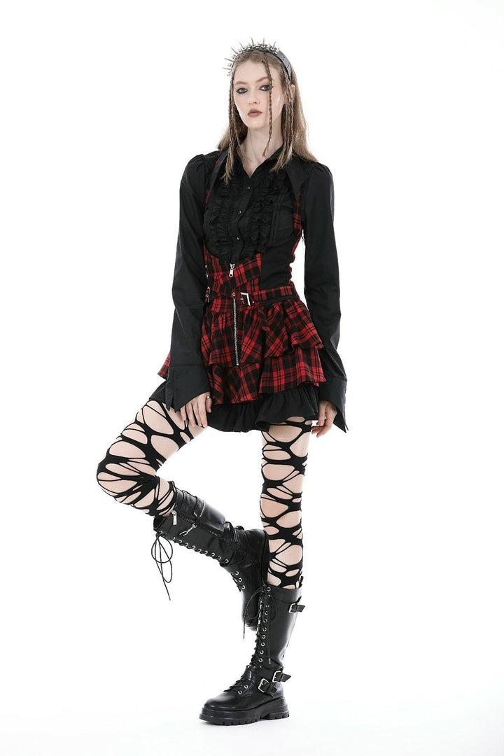 womens gothic ruffled vampire blouse