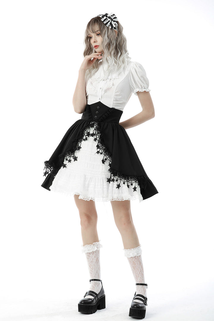 kawaii white lolita top by dark in love