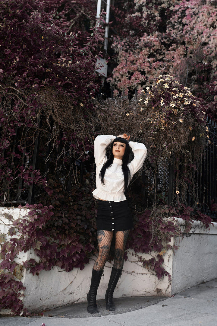 long sleeve peplum top