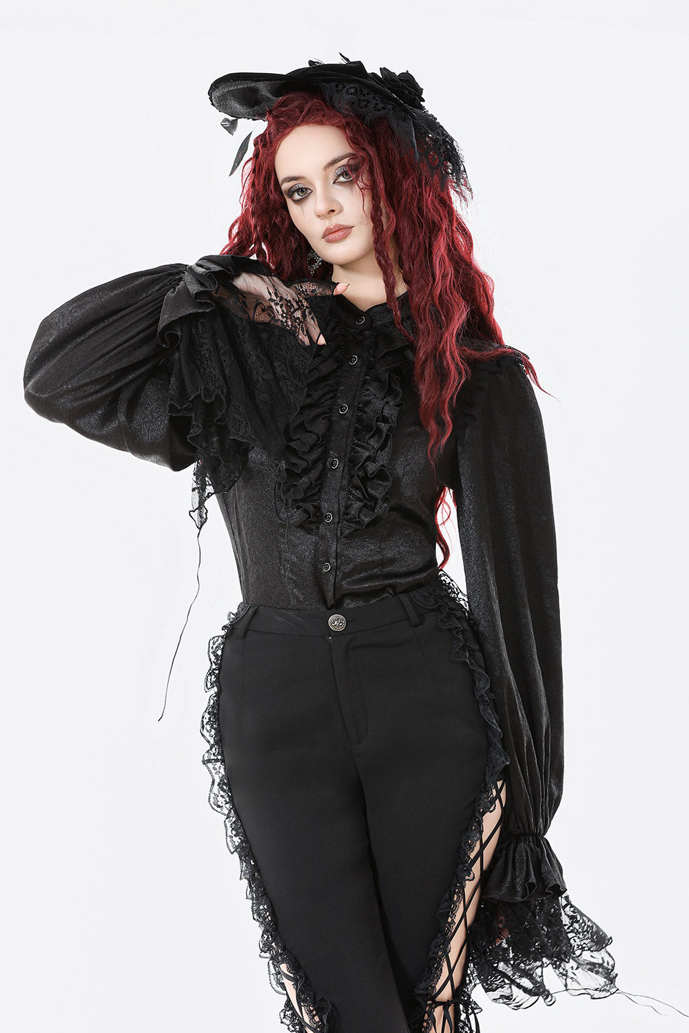 womens long sleeve gothic shirt by dark in love