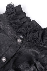womens lace puffed sleeve ruffled black long sleeve Victorian shirt
