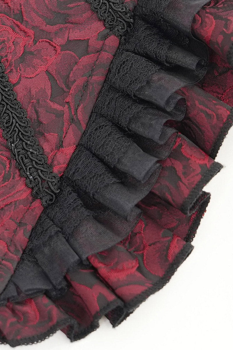 rose damask Jacquard pattern corset top 