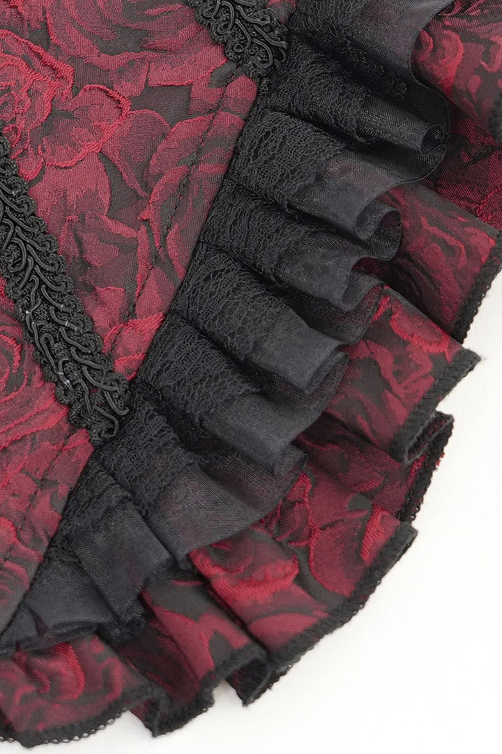 rose damask Jacquard pattern corset top 
