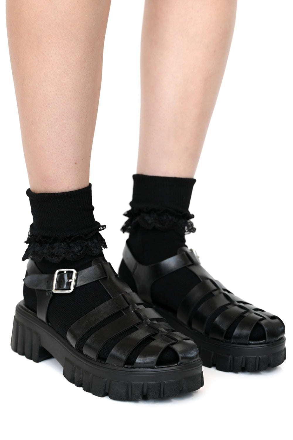 lolita goth ankle socks