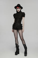 damask womens ruffled bloomer shorts