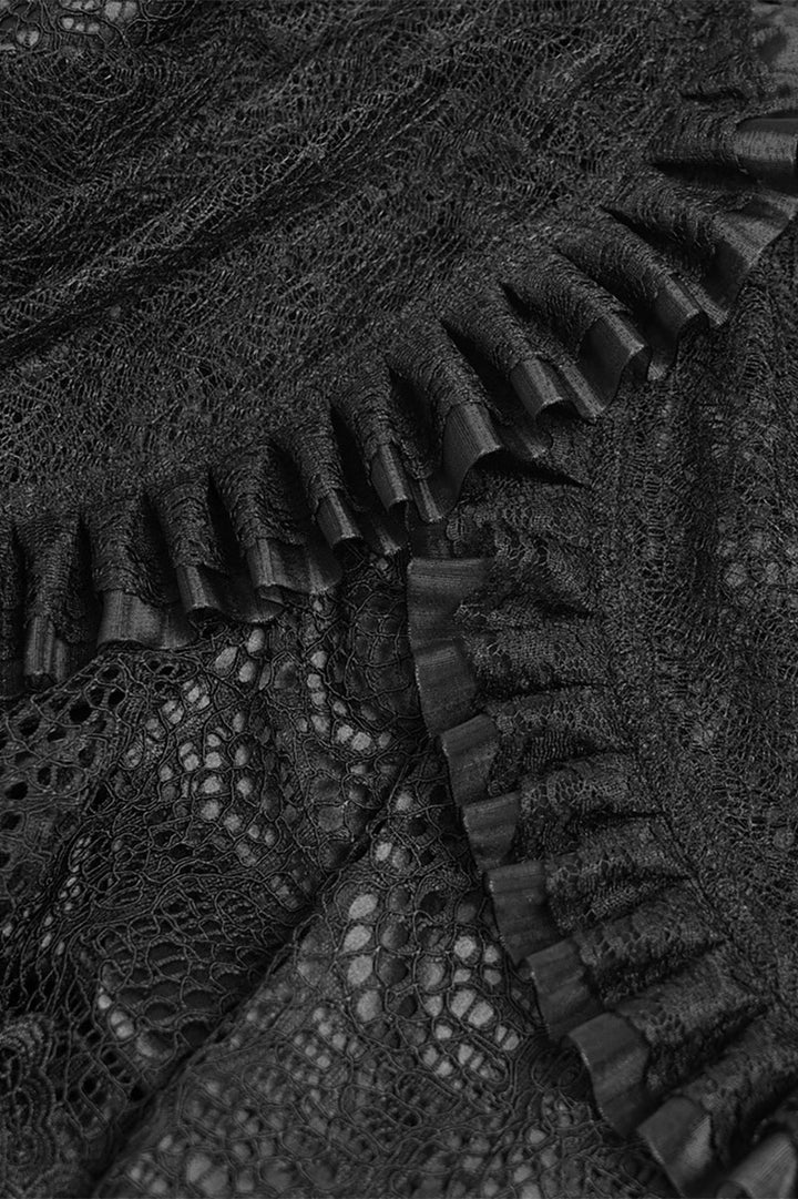 lace bustle gothic ruffle skirt