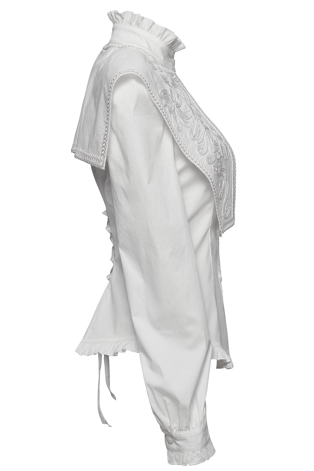 white puritan long sleeve blouse 