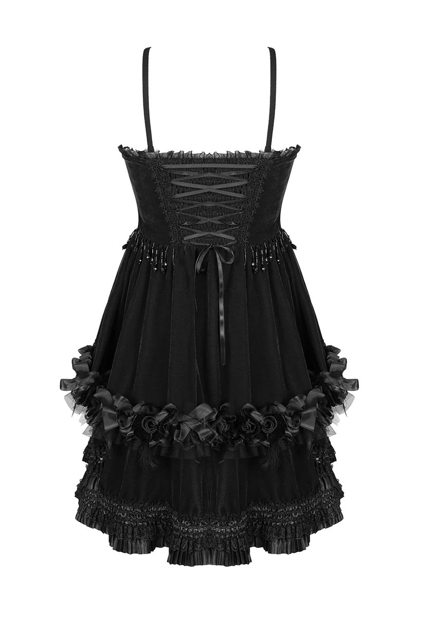 Vampire White Ruffle Dark Palace Ruffle Mini Dress – VampireFreaks