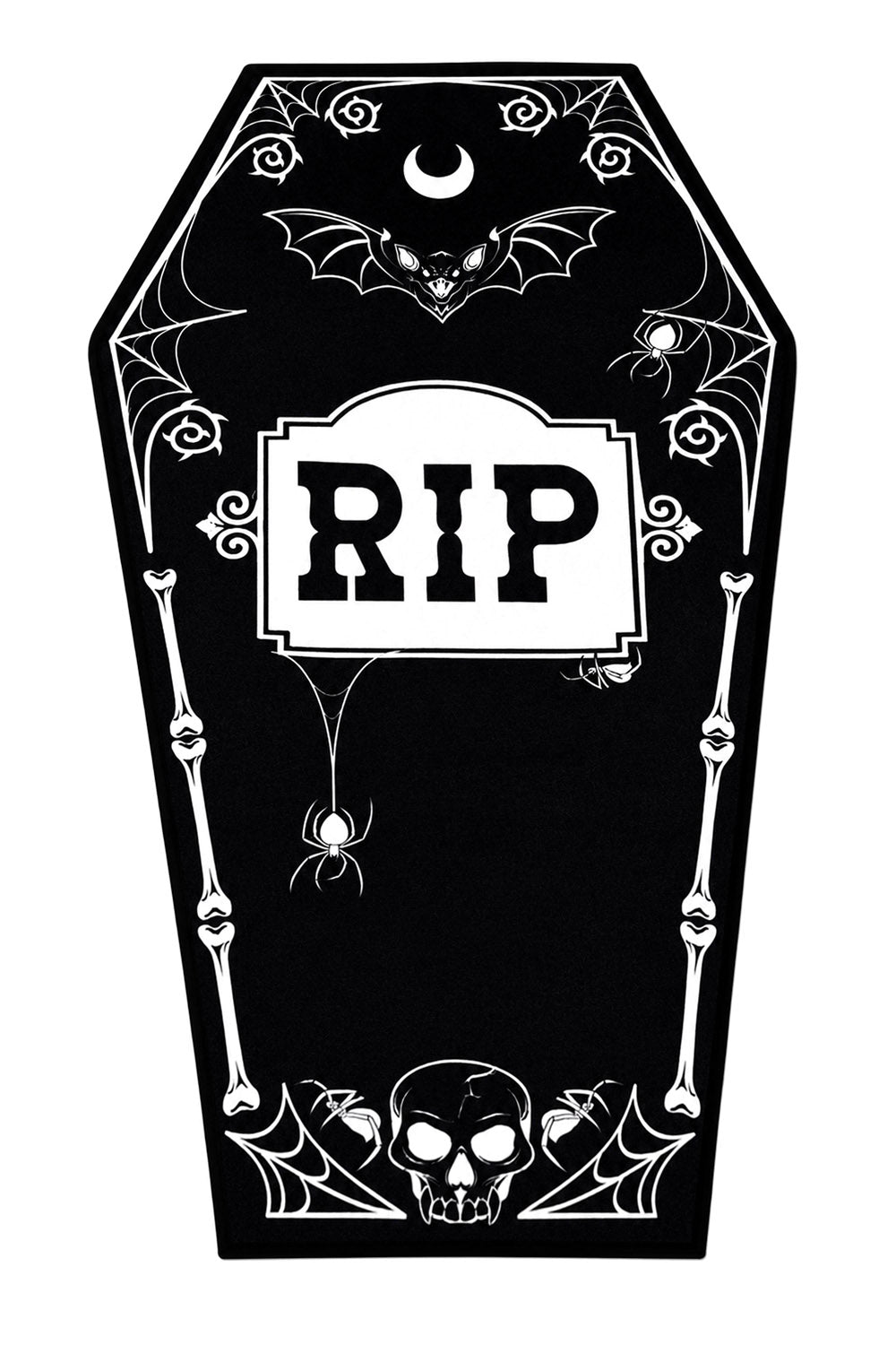coffin shaped gothic rug for indoors