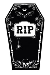 coffin shaped gothic rug for indoors