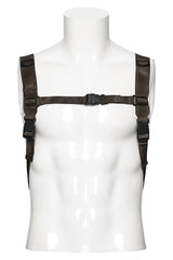 studded brown post apocalyptic backpack 