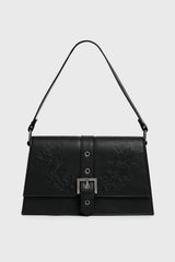 black gothic romantic flower purse