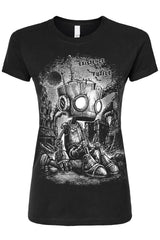 dark humor emo boy robot shirt