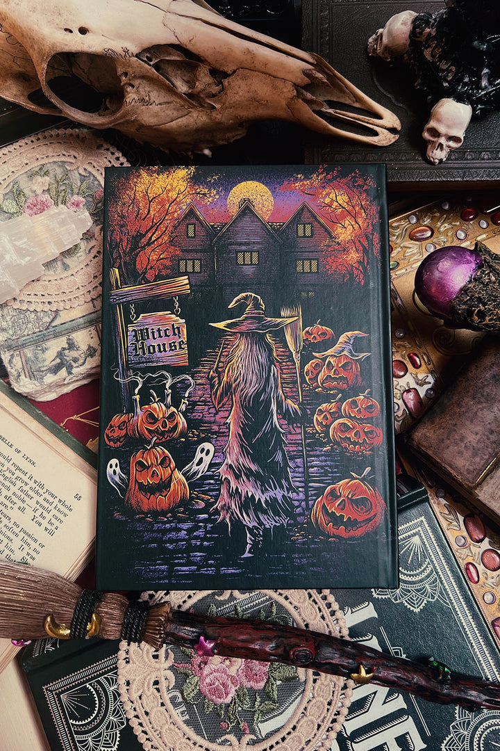 spooky witch hardcover journal