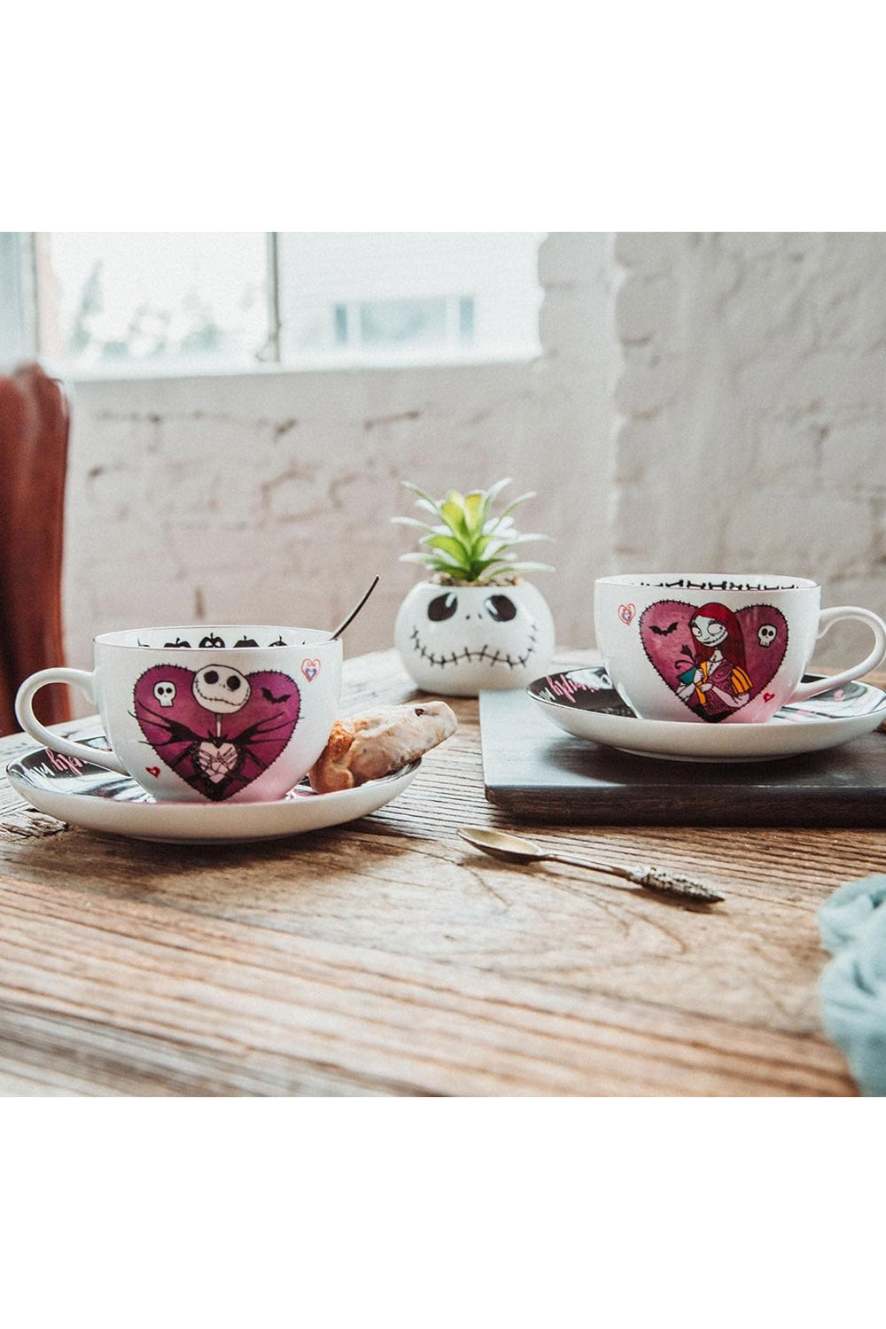 sally and jack skellington tea cup gift set for her