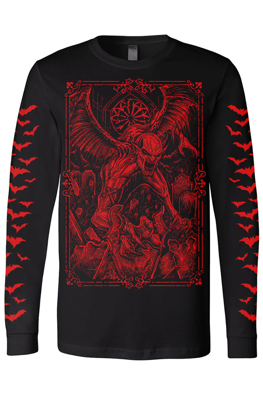 mens vampire gothic t-shirt long sleeve