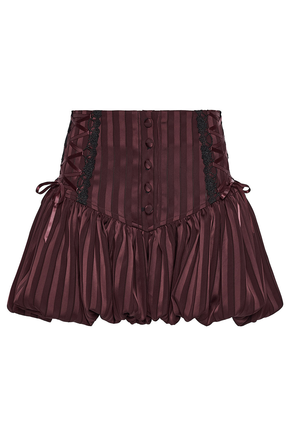 embroidered lace-up bloomer satin romantic shorts