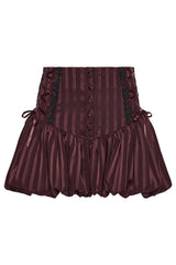 embroidered lace-up bloomer satin romantic shorts