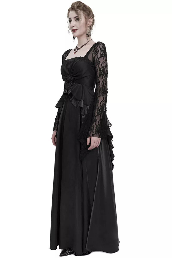 square neckline goth dress