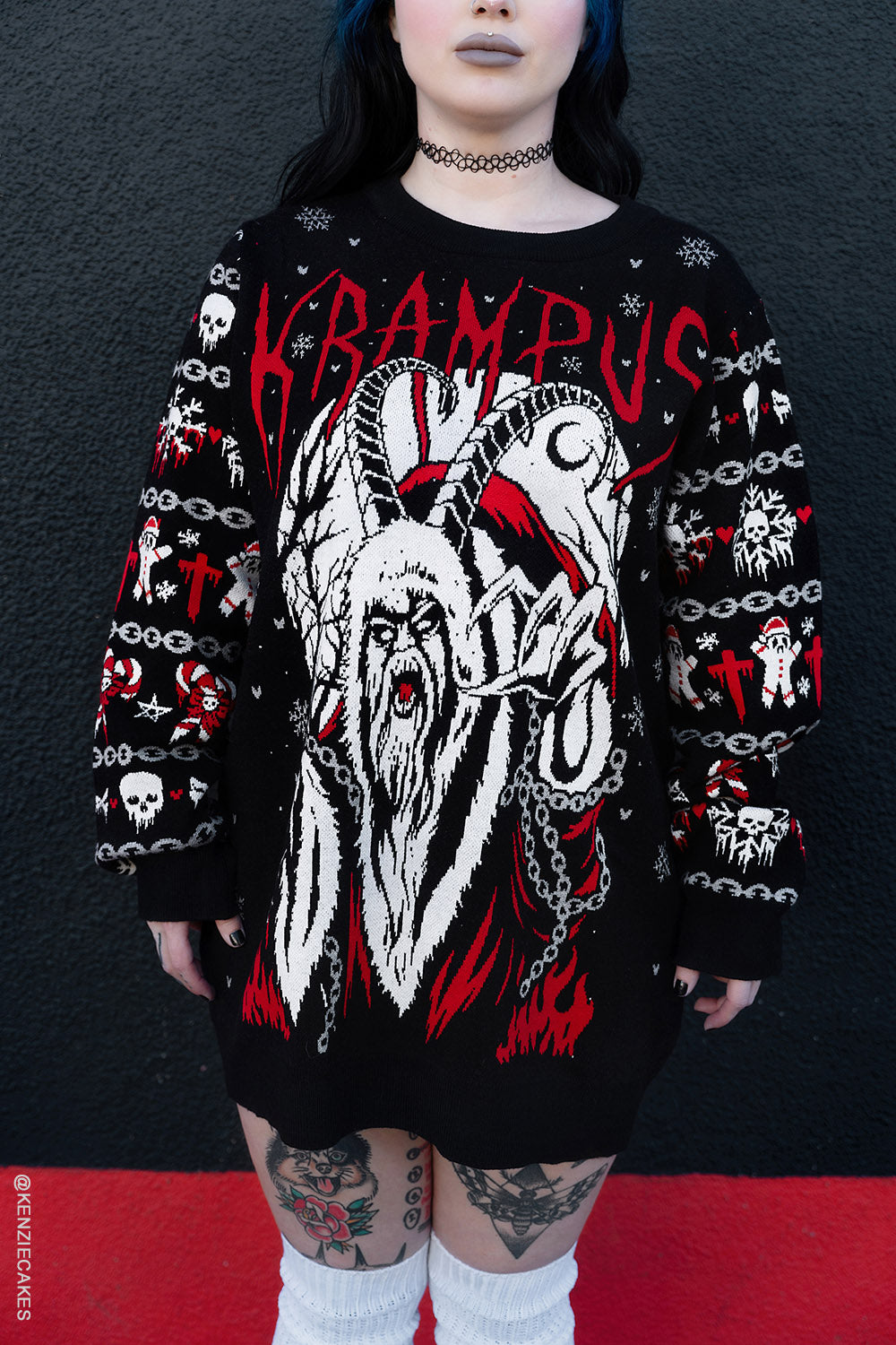 Krampus Knit Christmas Sweater