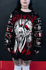 scary heavy metal xmas sweater