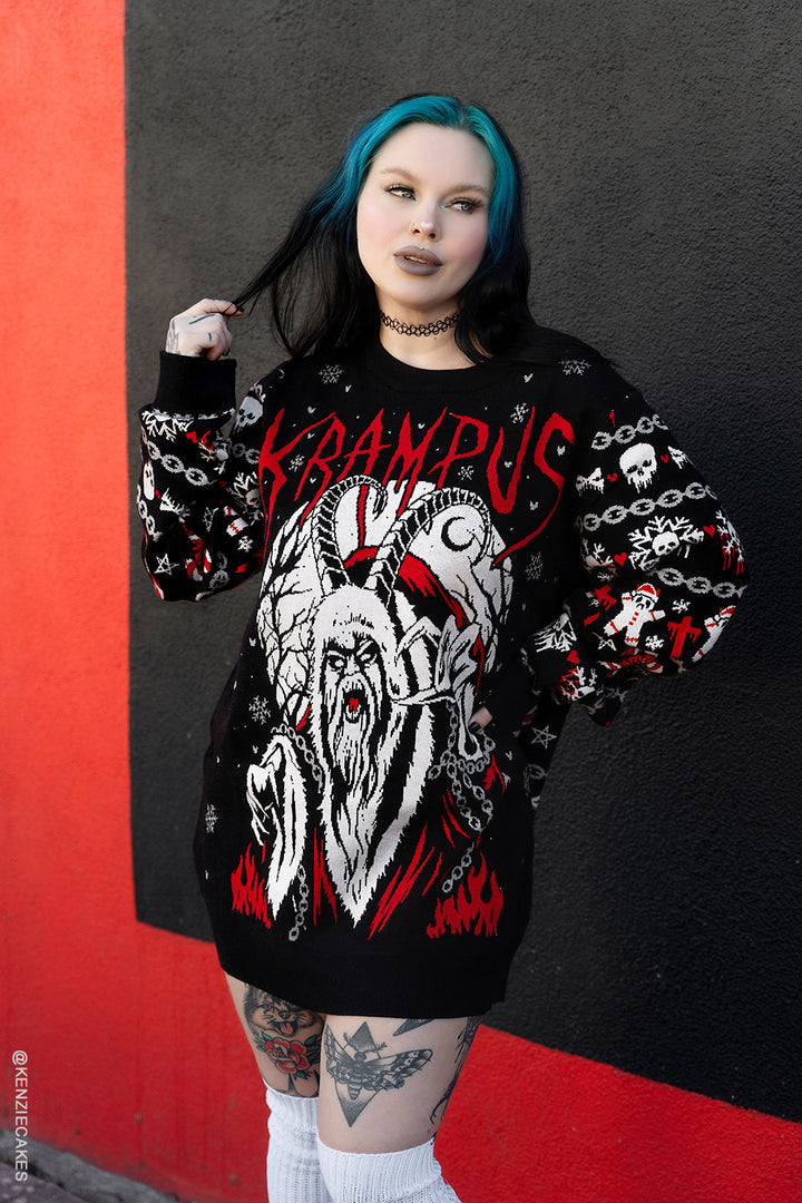 gothic krampus sweater