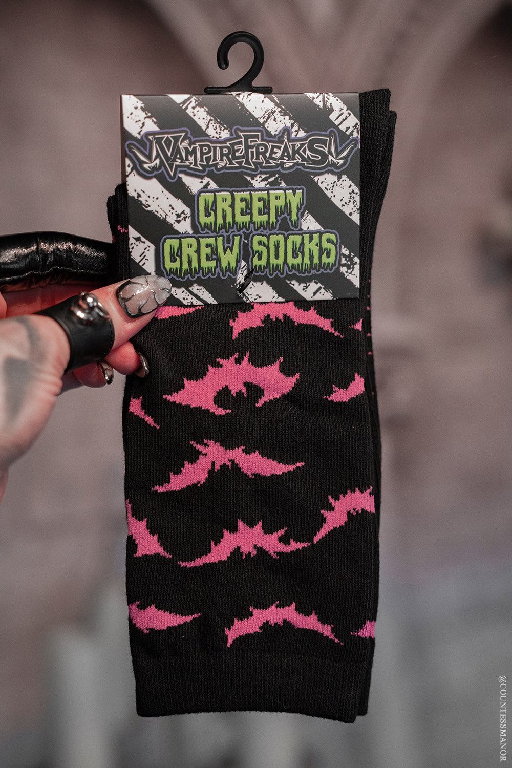 creepy cute bat socks